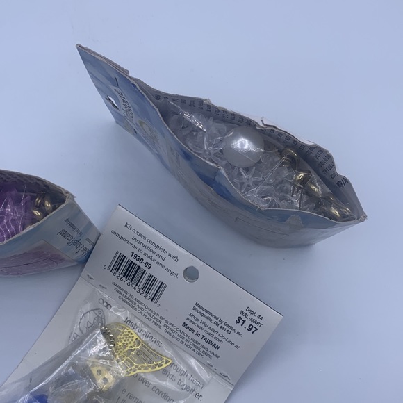 Two Safety Pin Bead Birthstone Angels June April & September Angel Ornaments - Picture 4 of 5